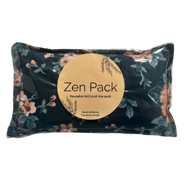 Reusable Hot/Cold Rice Pack - Green Floral