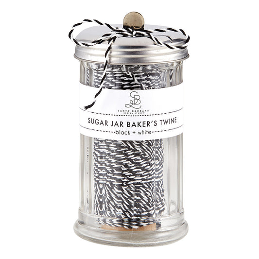 Santa Barbara Sugar Jar Bakers Twine - Black and White