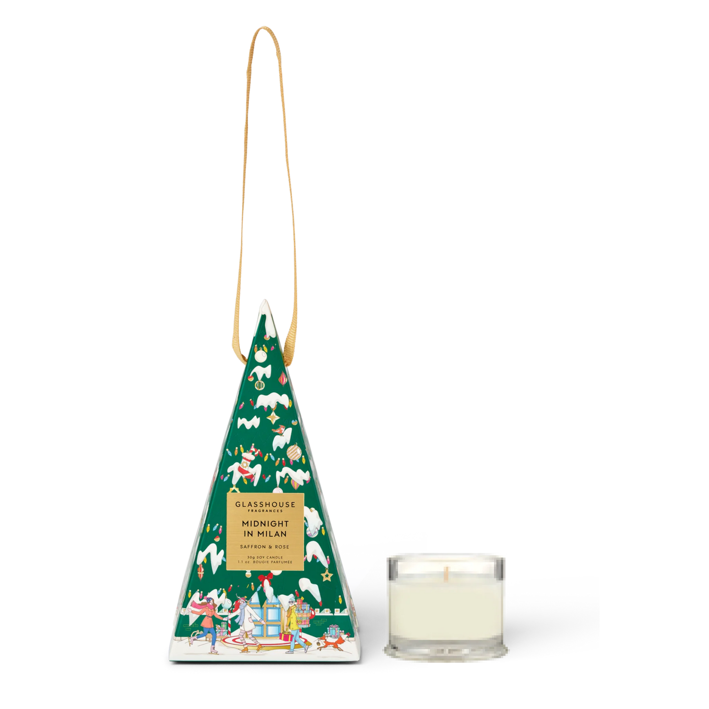 The Glasshouse Christmas Collection: Unveiling the Holiday Heirloom Christmas Bauble Candle- Midnight in Milan