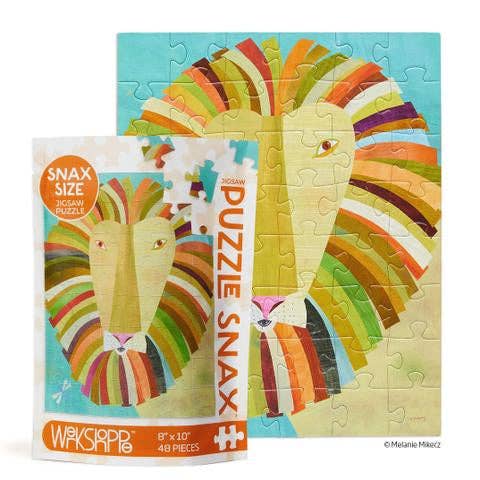 Werkshoppe's Colorful Lion 48 Piece Jigsaw Puzzle Snax