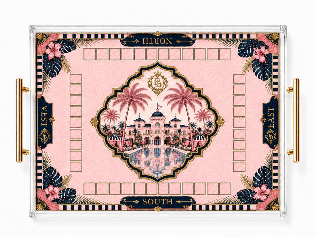 Mahjong South North West East Acrylic Tray