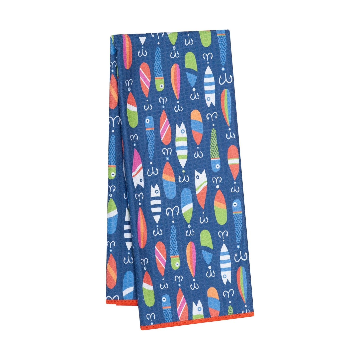Once Again Home Anywhere Towel Reversible- Fishing Lures