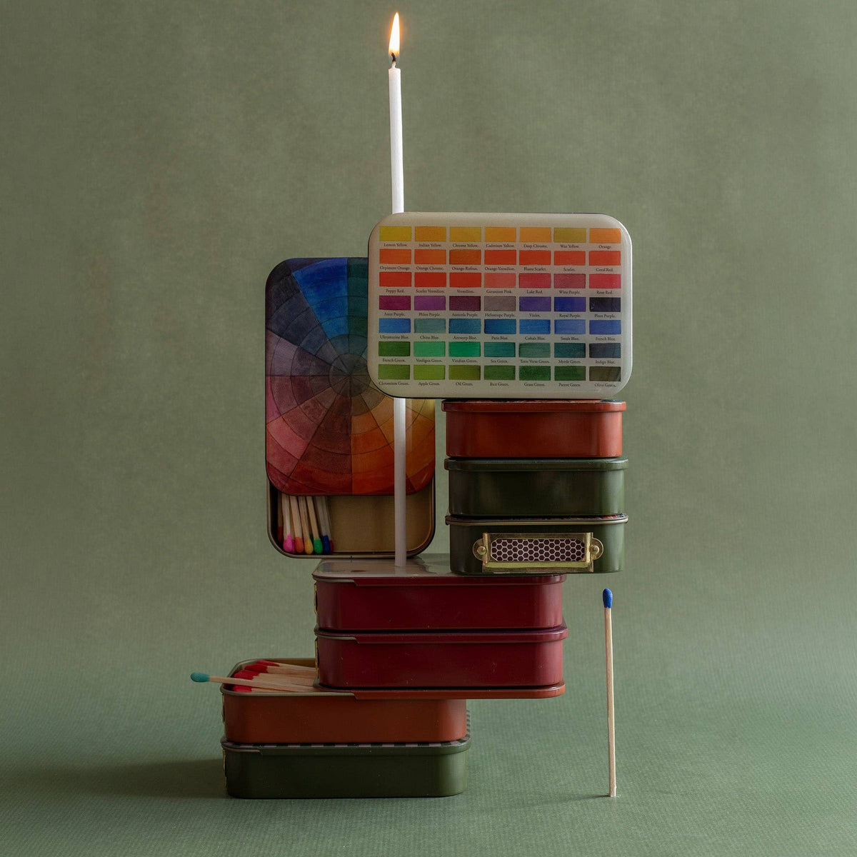Roomytown Matches in Tin - Nomenclature of Colors