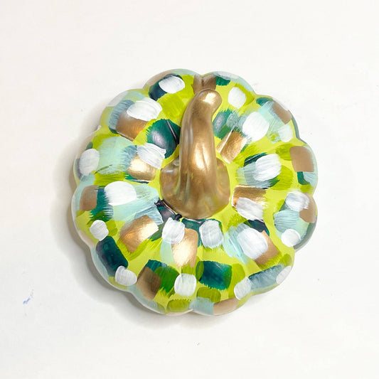 Jessica Reynolds Large Green Abstract Pumpkin