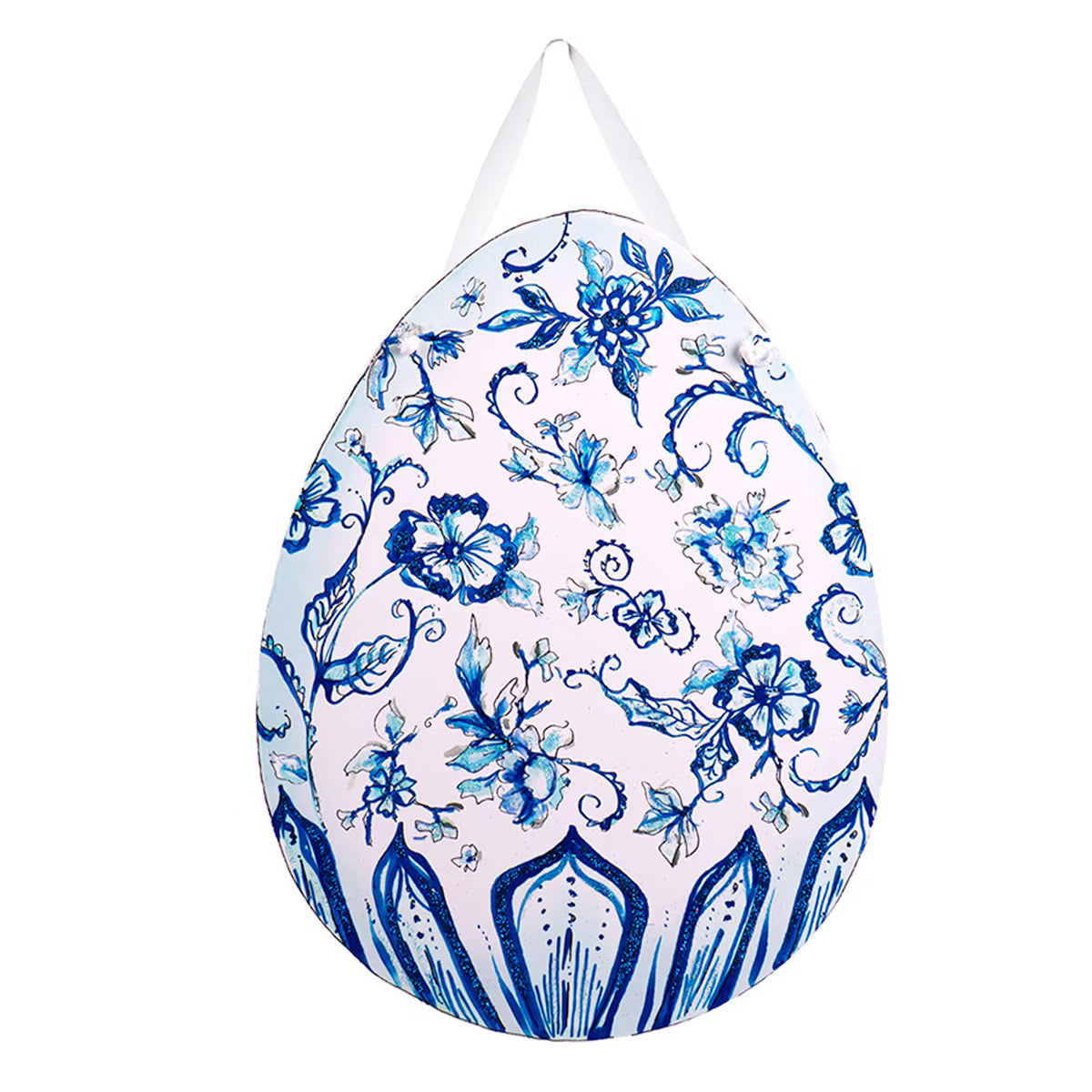 Round Top Posh Blue Egg Door Hanger