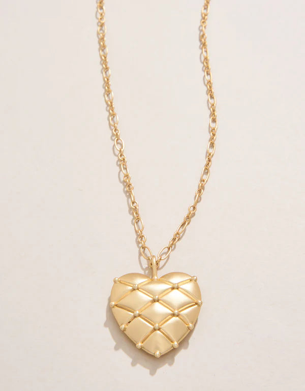 Spartina Big Heart Necklace 18” Gold