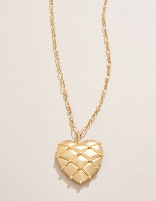 Spartina Big Heart Necklace 18” Gold