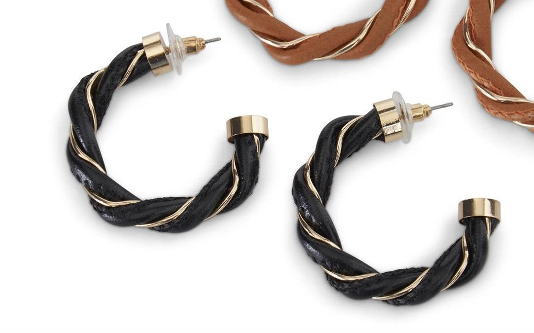 K&K Twisted Hoop Earrings