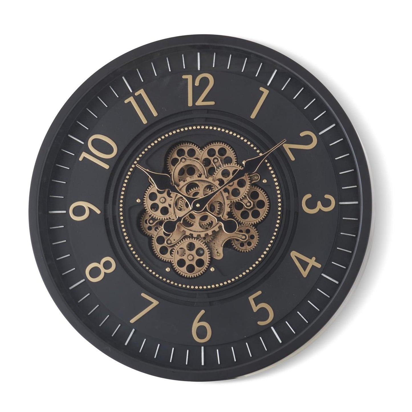 K&K Black Gear Clock, 26inch