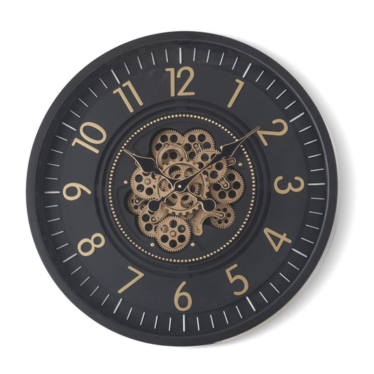 K&K Black Gear Clock, 26inch