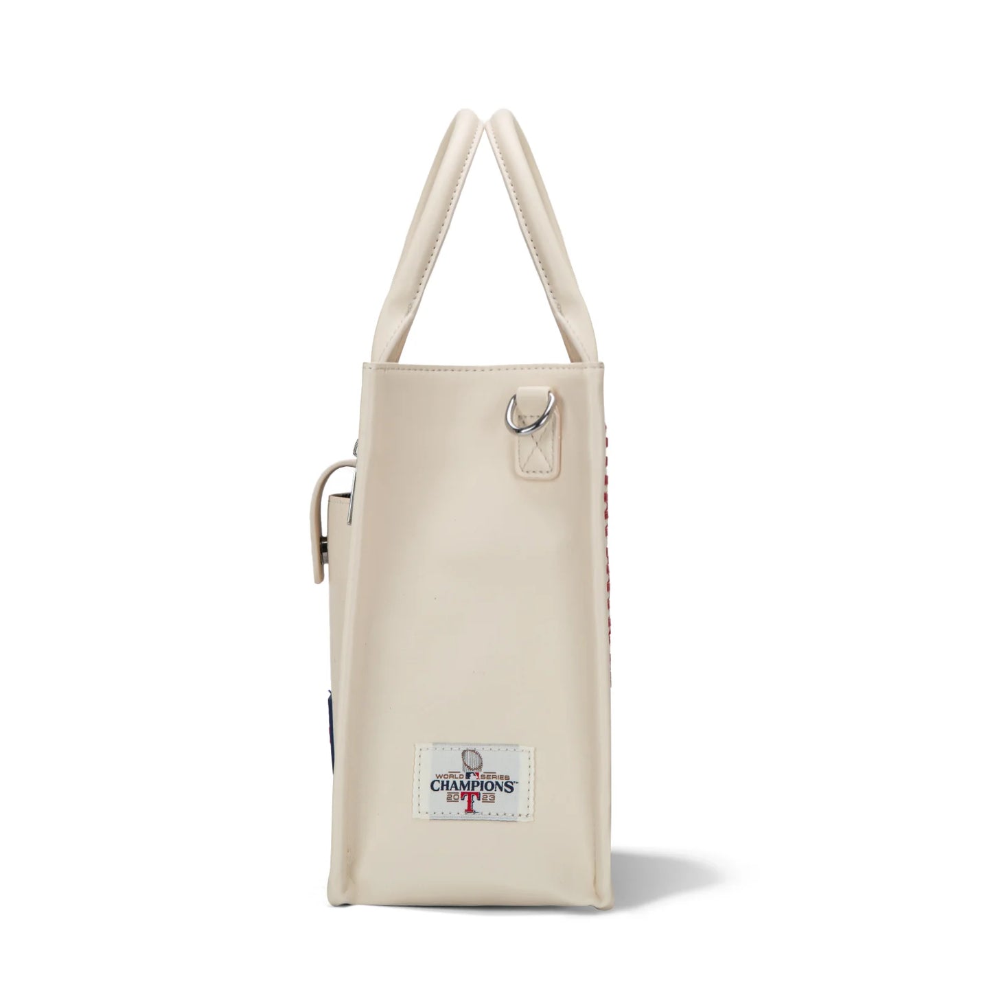 MLB Texas Rangers Women's Tote Bag with Embossing & Baseball Stitch Detailing