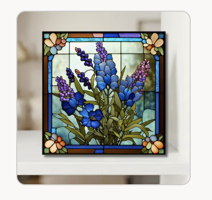 Highland Row Texas Bluebonnets Ceramic Trivet