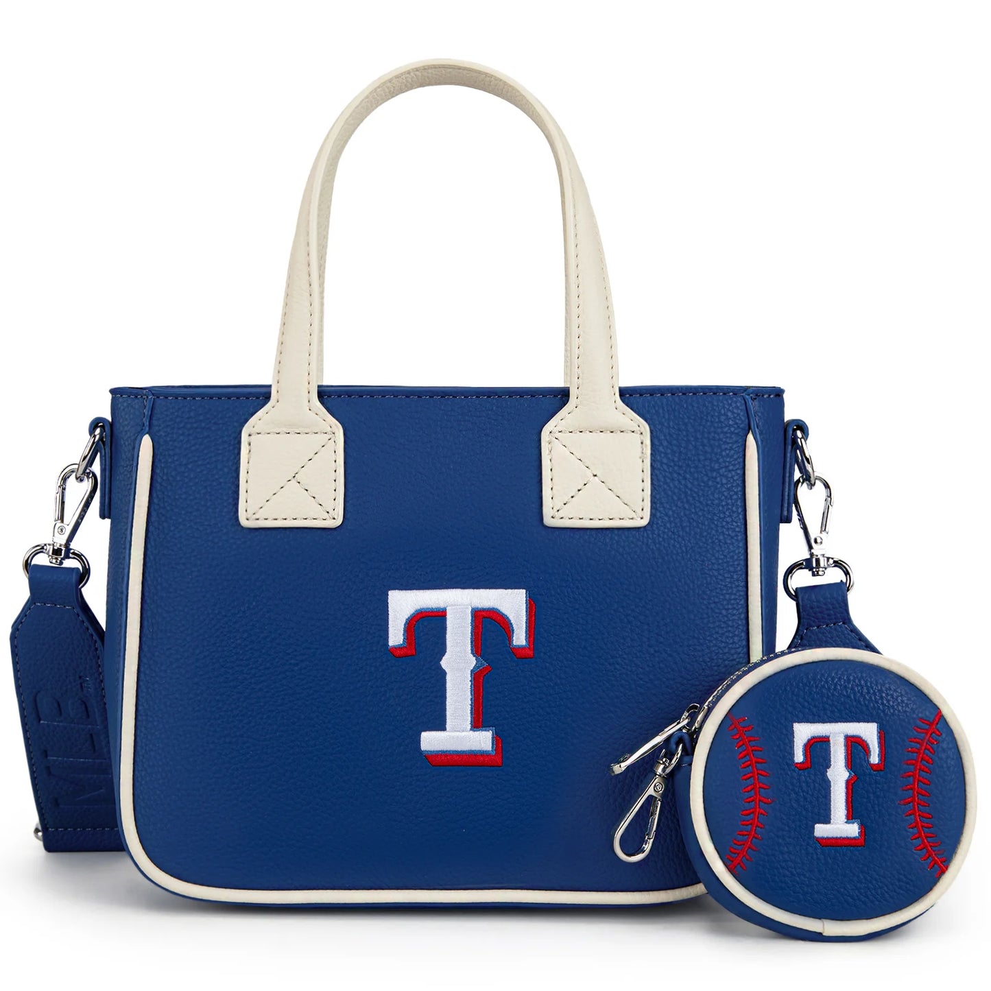 MLB Texas Rangers Women's Tote Bag with Baseball Coin Pouch