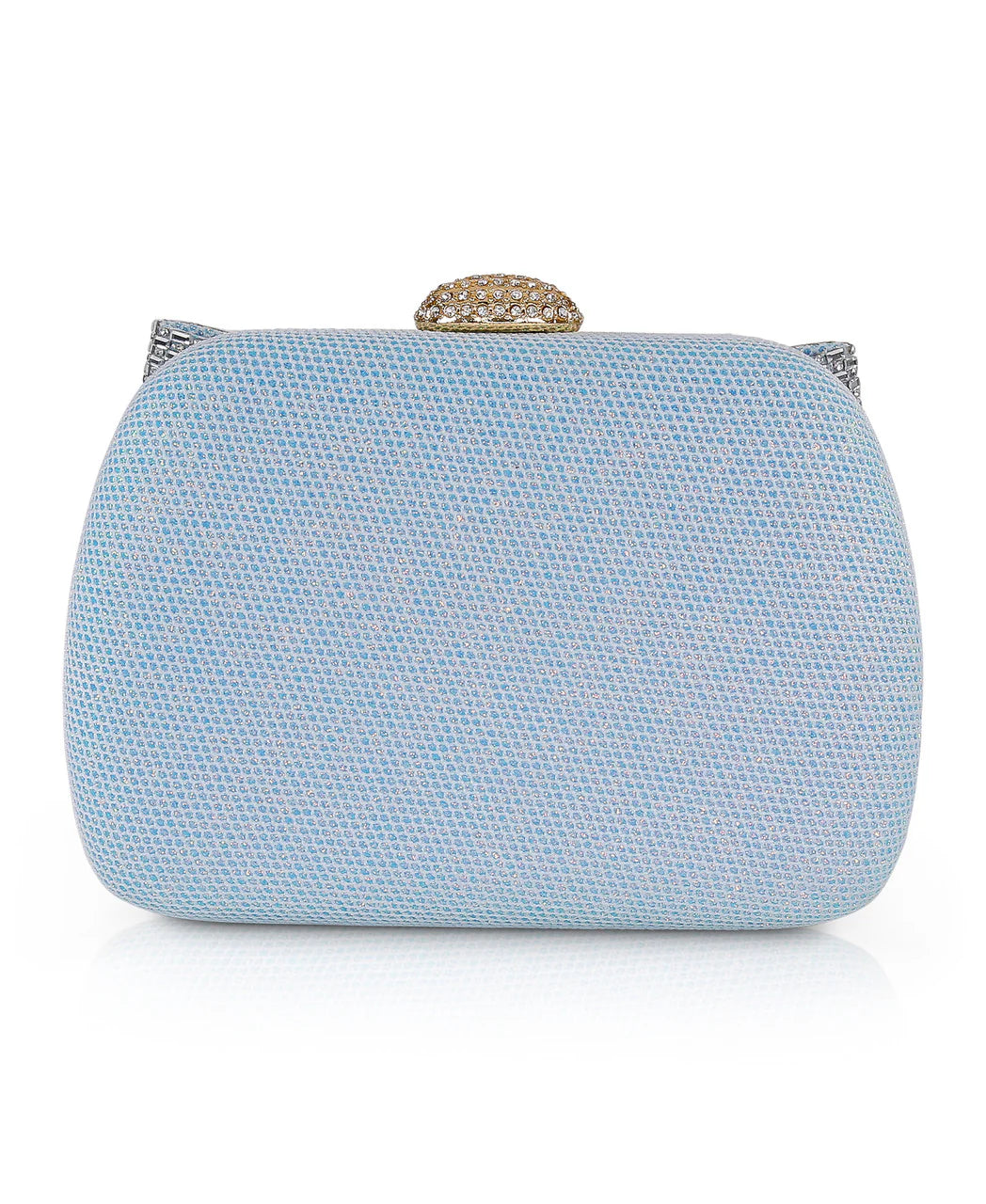 Jewel By Badgley Mischka Jacquard Minaudiere w/ Large Crystal Bow