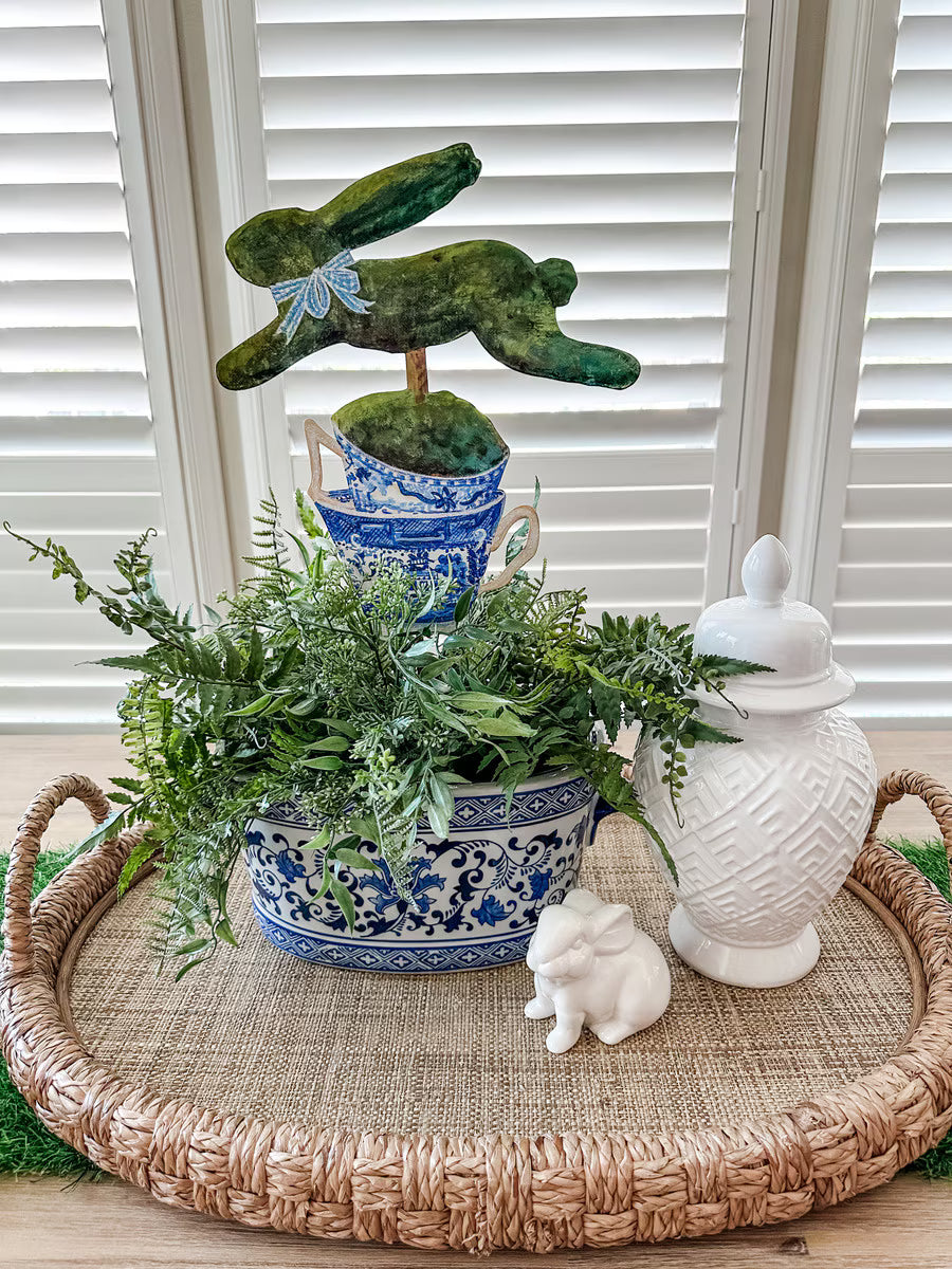 Round Top Gallery Bunny in Teacup Stake