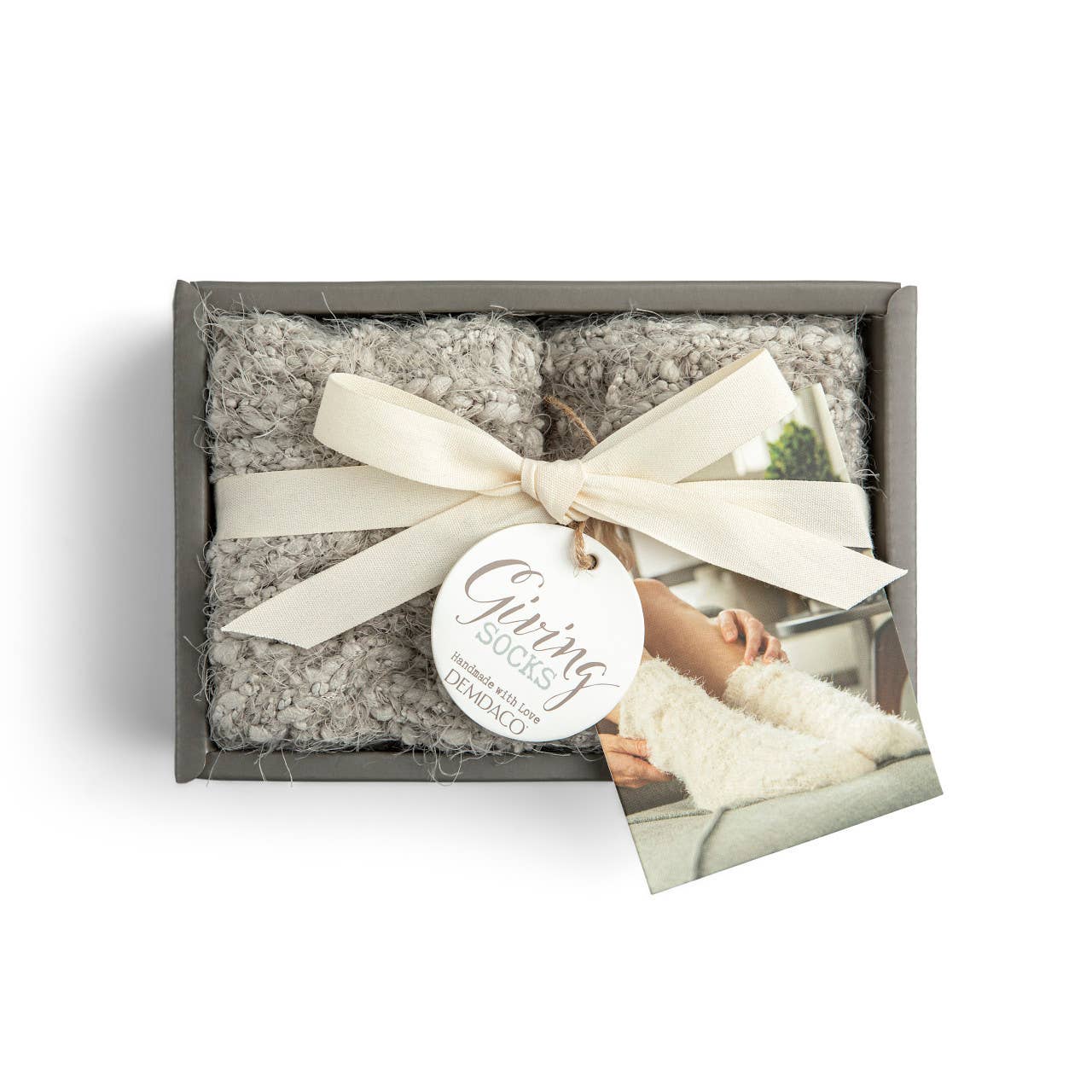 Demdaco Giving Socks - Gray