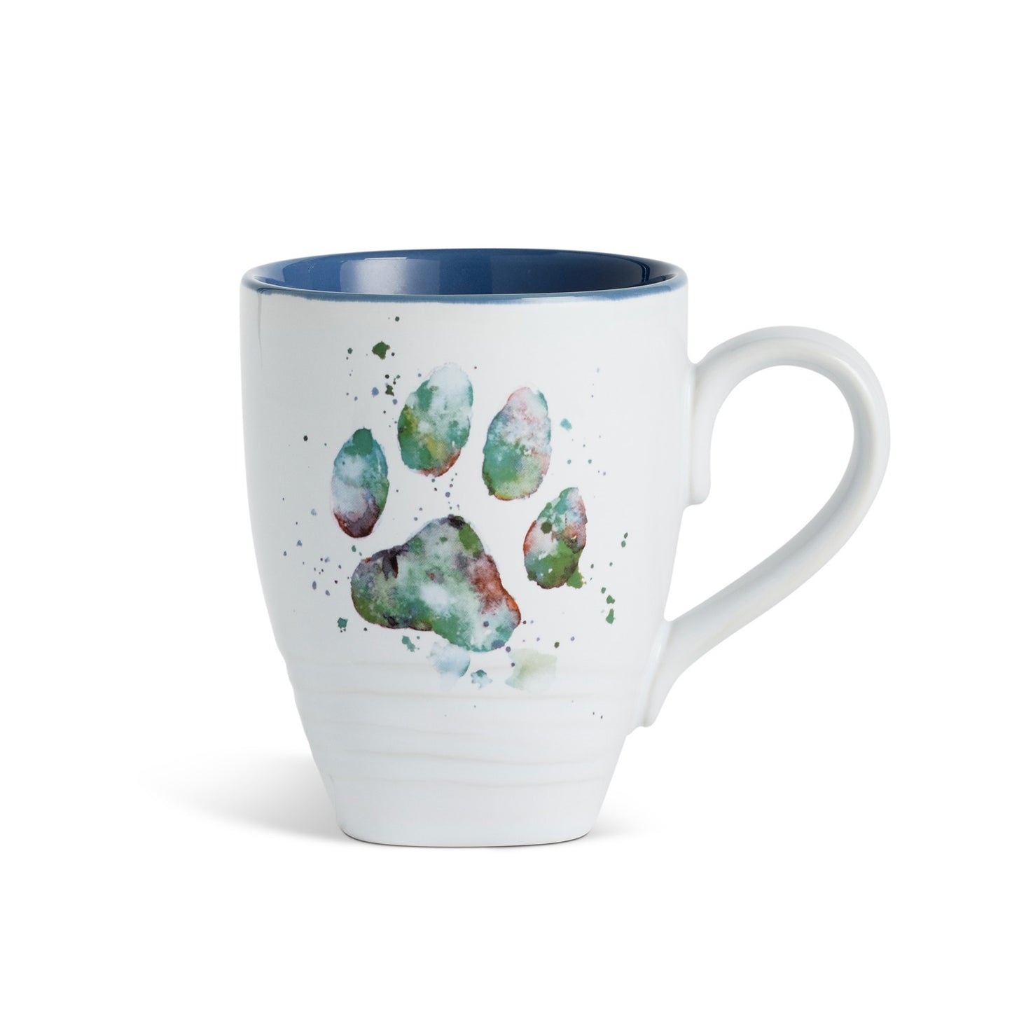 Demdaco Teal Paw Print Mug - 16oz