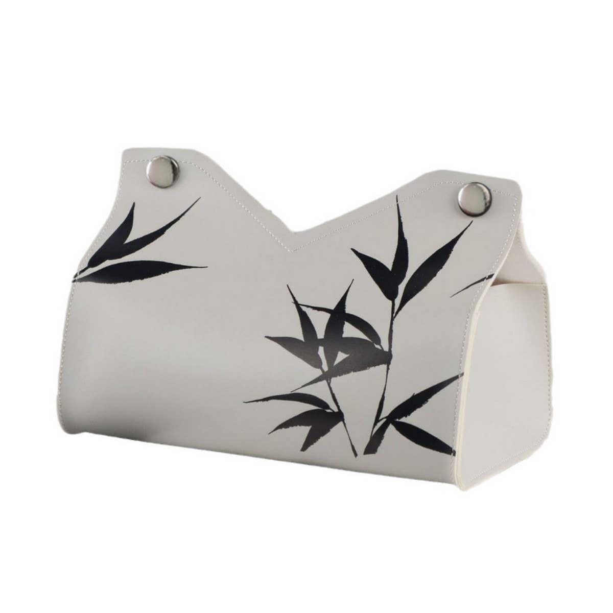 BAMBOO LEAF Leather Tissue Box