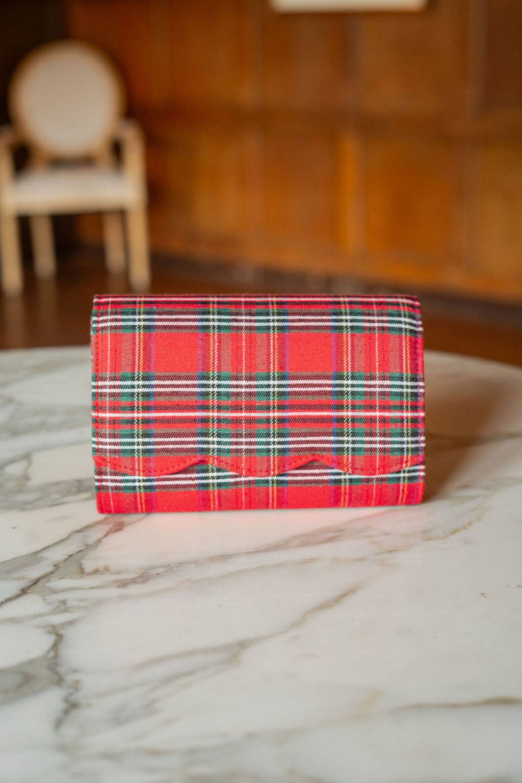 Lisi Lerch - Ruby Scalloped - Red Plaid WS Clutch