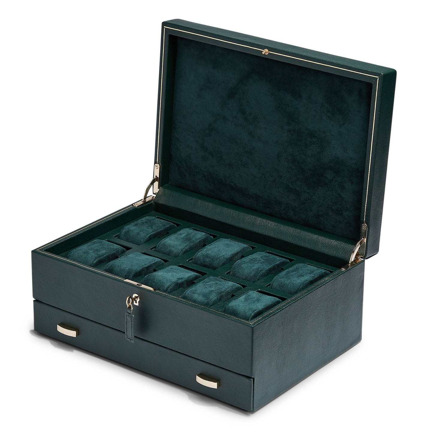 WOLF 1834 British Racing 10 PC Watch Box with Drawer