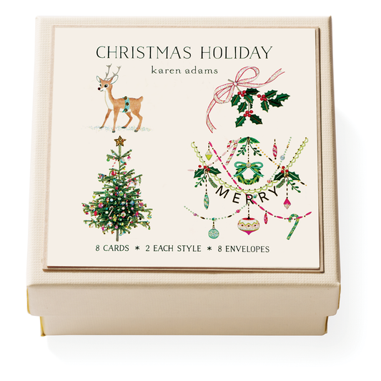 Karen Adams Christmas Holiday Gift Enclosure Box