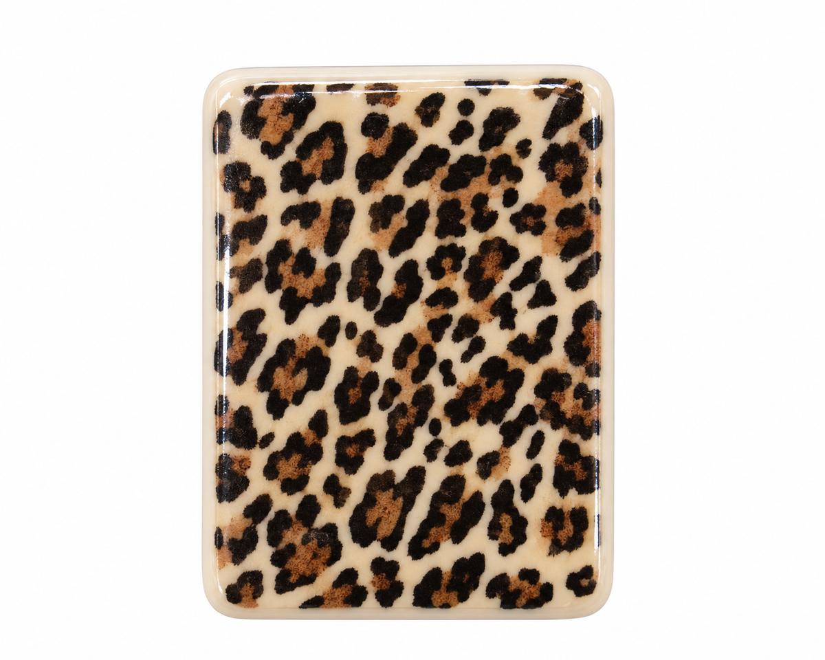 Cheetah Print Complete Mahjong Set with Mat & Carry Tote