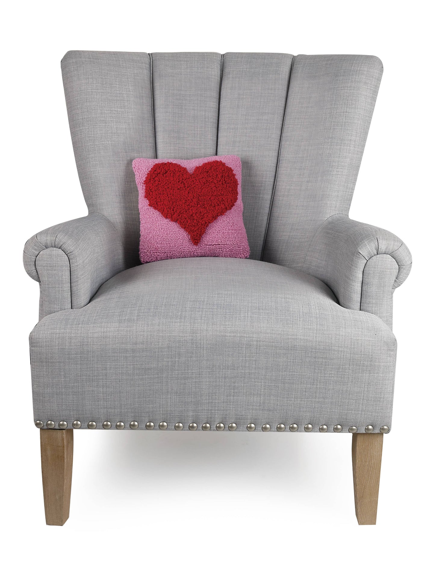 Peking Handicraft Looped Heart Hook Pillow