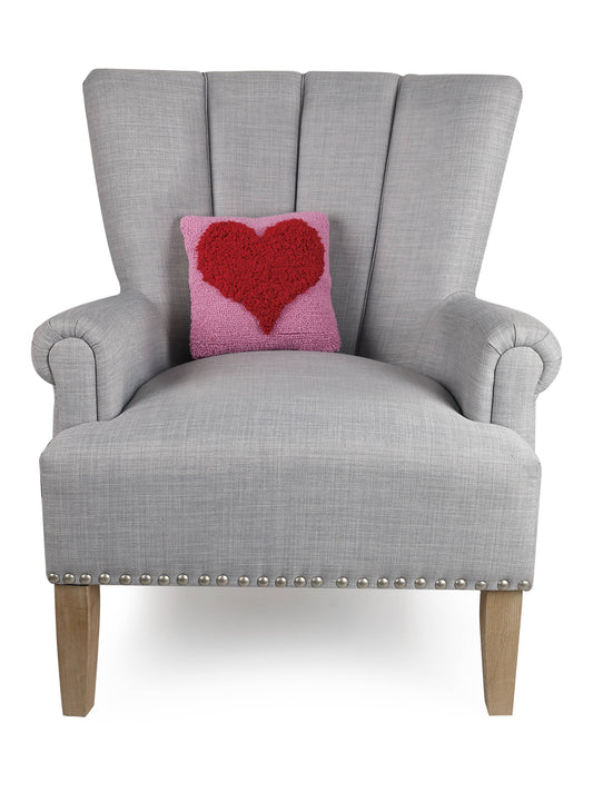 Peking Handicraft Looped Heart Hook Pillow