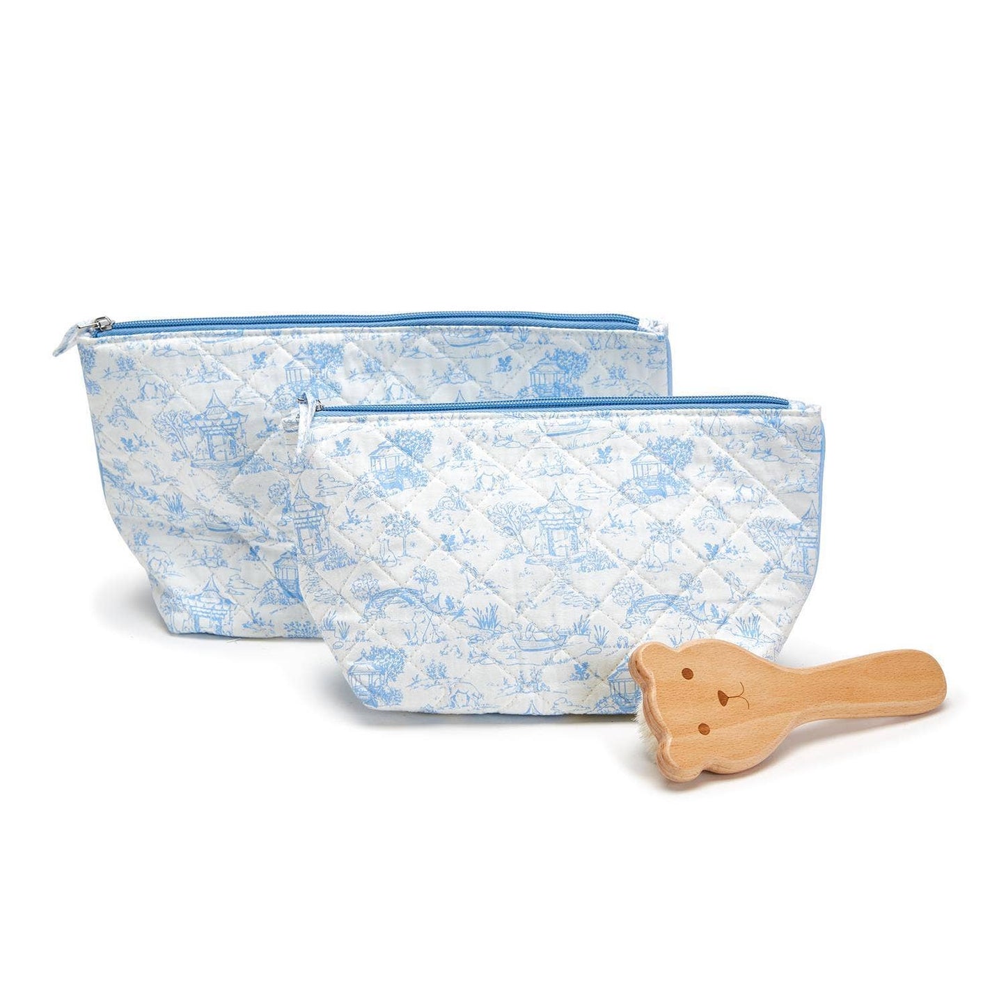 Cupcakes & Cartwheels Two's Co. Animal Toile Set of 2 Pouches