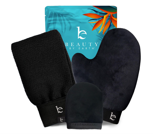 Beauty By Earth Self Tanner Body & Face Applicator & Exfoliating Glove