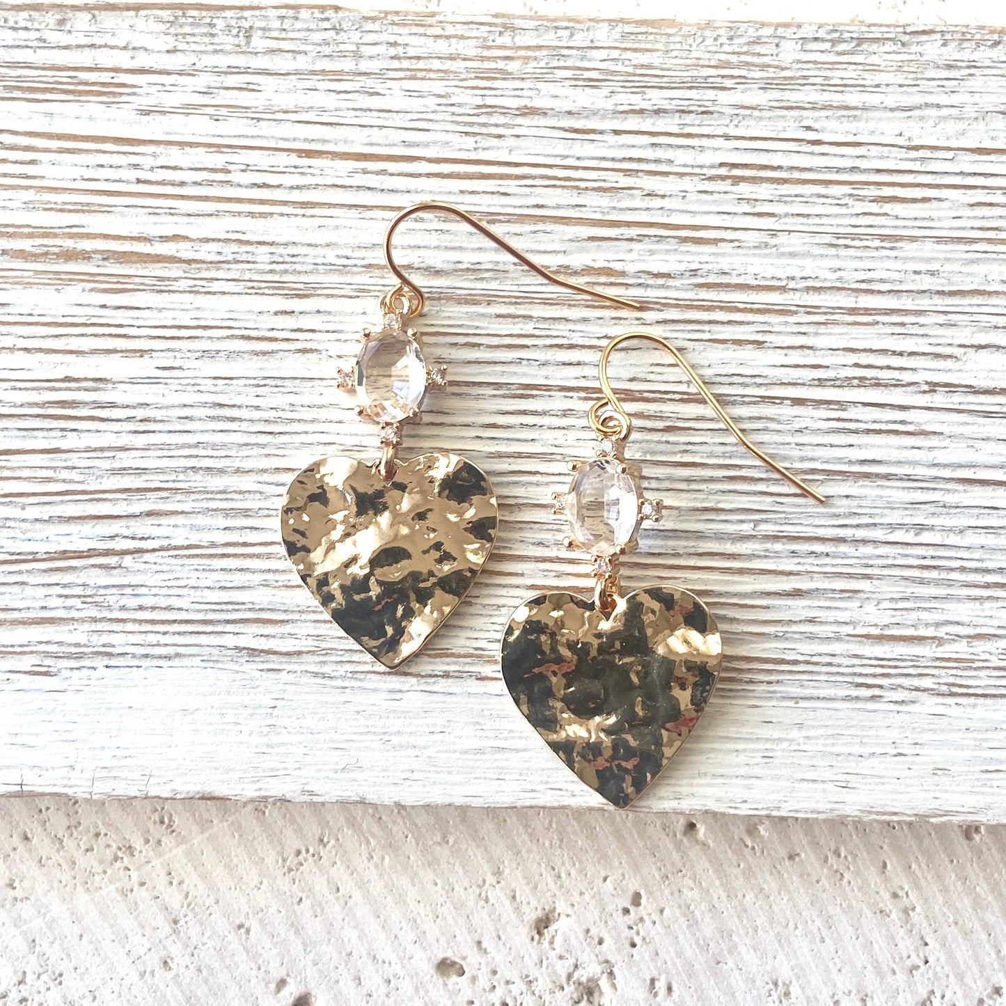 VB & Co. Hammered Heart Earrings