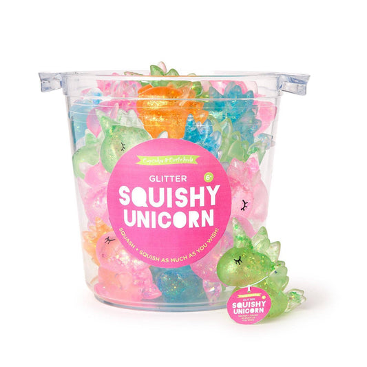 Cupcakes & Cartwheels Squishy Glitter Unicorn Toy