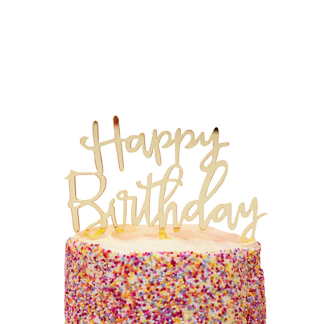 Talking Tables Gold Happy Birthday Cake Topper | Birthday Party |