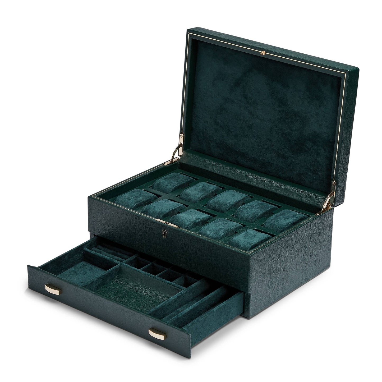 WOLF 1834 British Racing 10 PC Watch Box with Drawer
