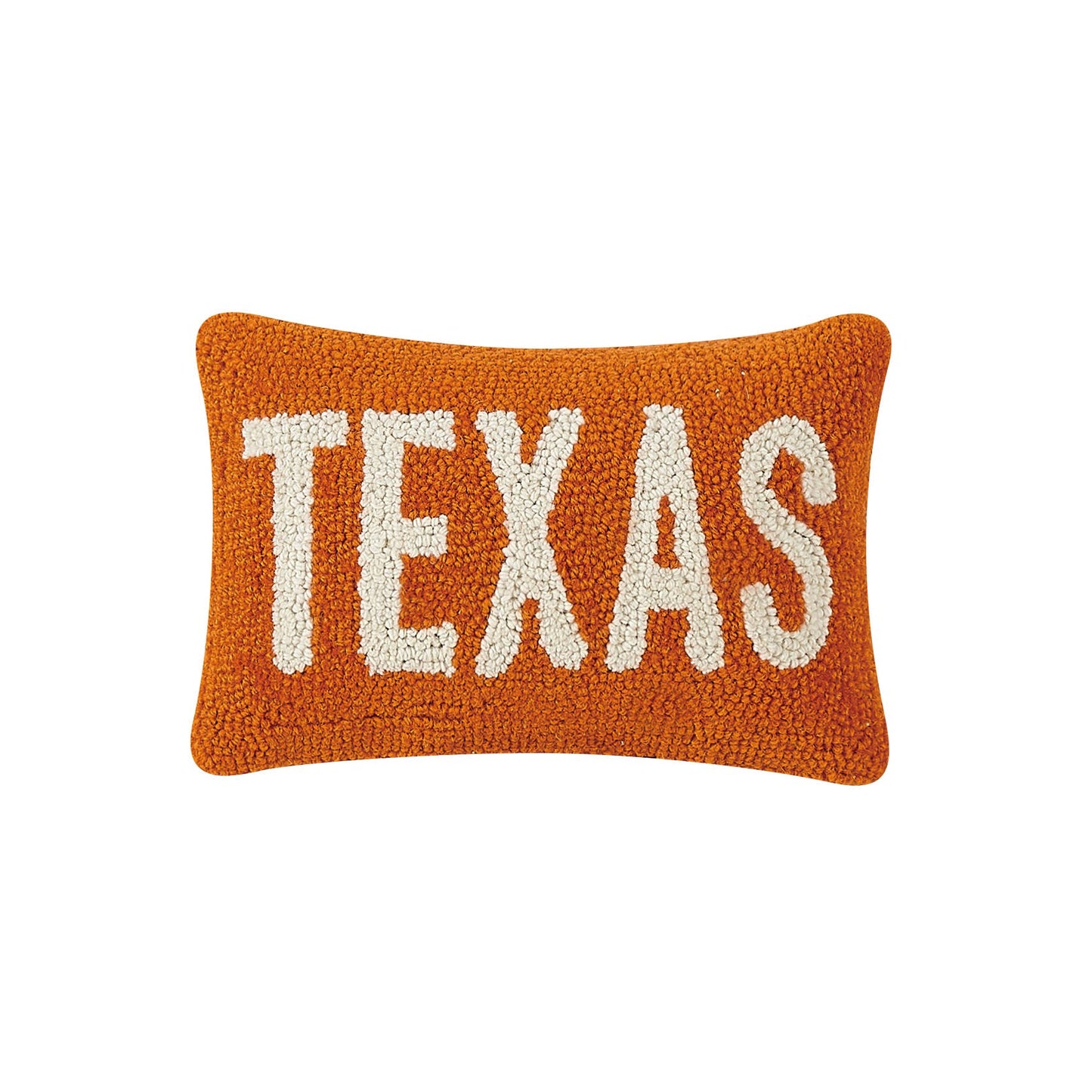 Peking Handicraft Texas Orange/White Hook Pillow