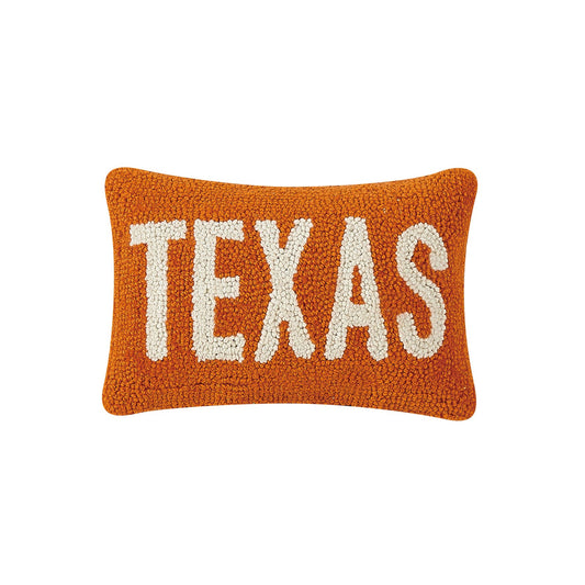 Peking Handicraft Texas Orange/White Hook Pillow