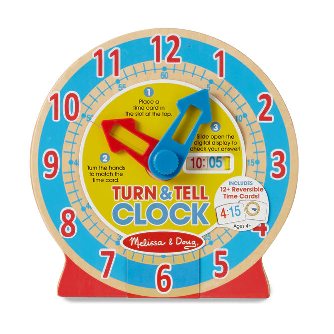 Melissa & Doug Turn & Tell Wooden Clock