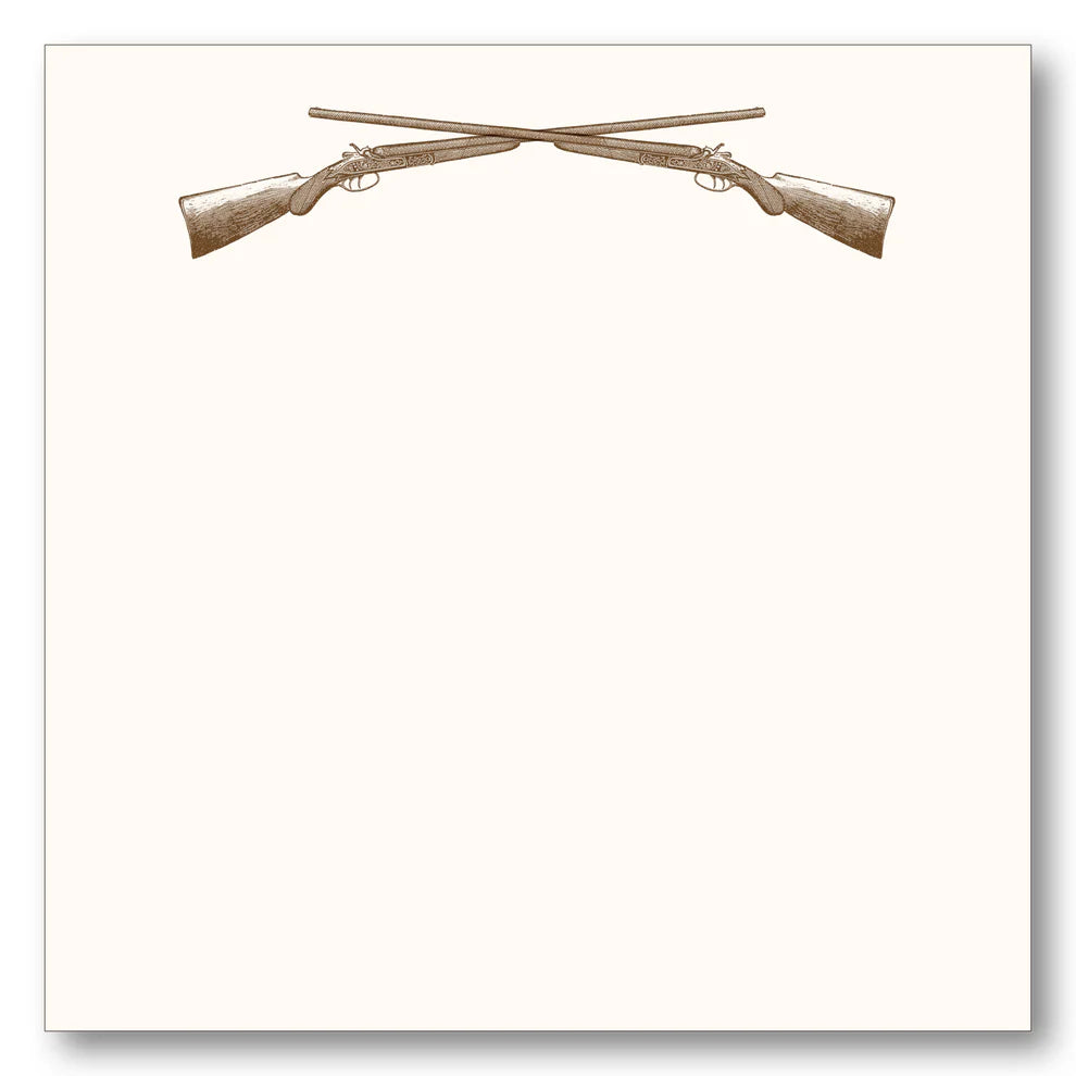 Shade Tree Greetings Note Block "Crossed Shotguns"