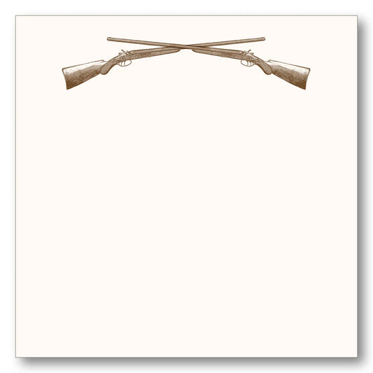 Shade Tree Greetings Note Block "Crossed Shotguns"