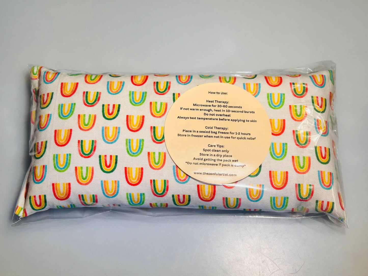 Reusable Hot/Cold Rice Pack - Rainbows