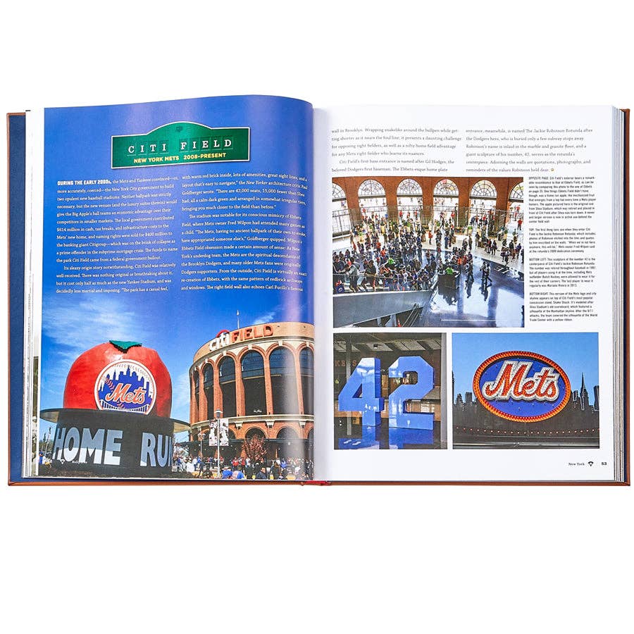 Graphic Image "Ballparks Past and Present" Leather Bound Book