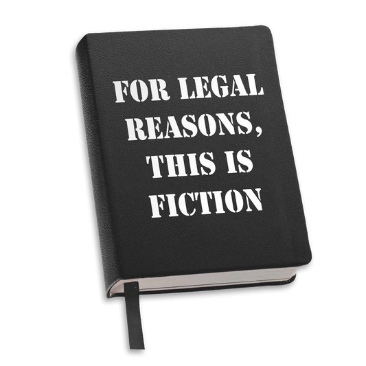 Toss Designs Journal (Black) - "For Legal Reasons, This is Fiction"