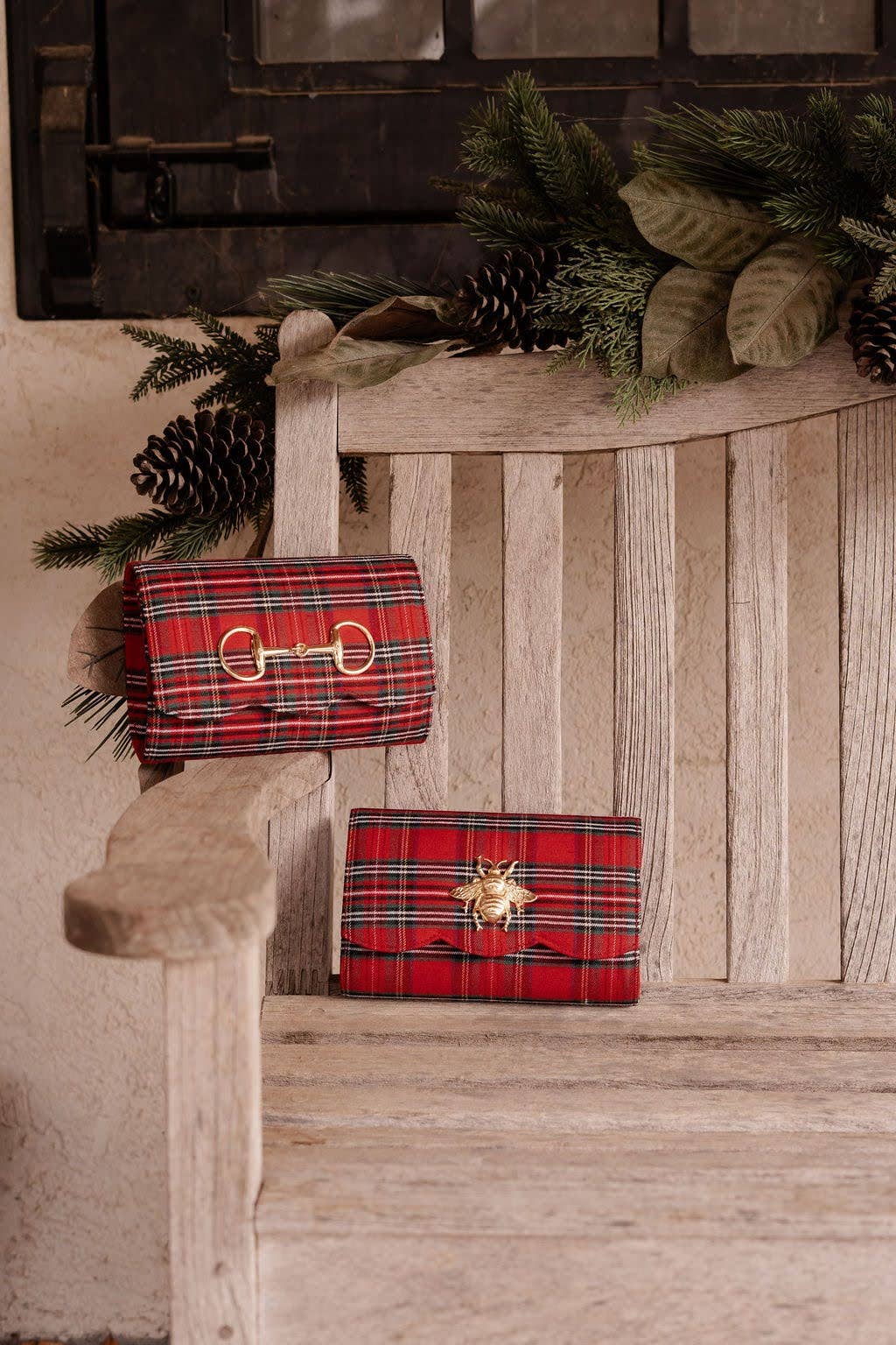 Lisi Lerch - Ruby Scalloped - Red Plaid WS Clutch