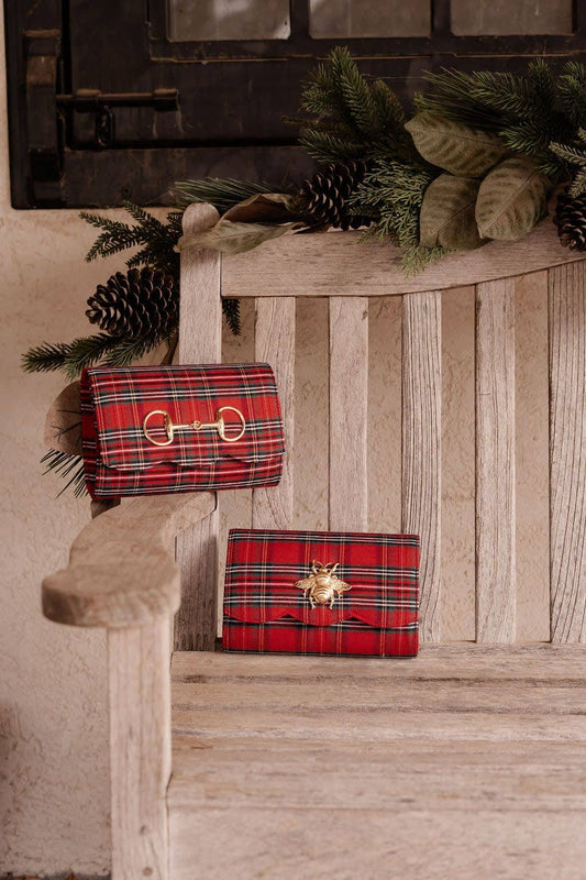 Lisi Lerch - Ruby Scalloped - Red Plaid WS Clutch