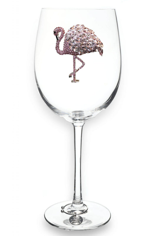 Queens' Jewels Flamingo Jeweled Stemmed Wine Glass