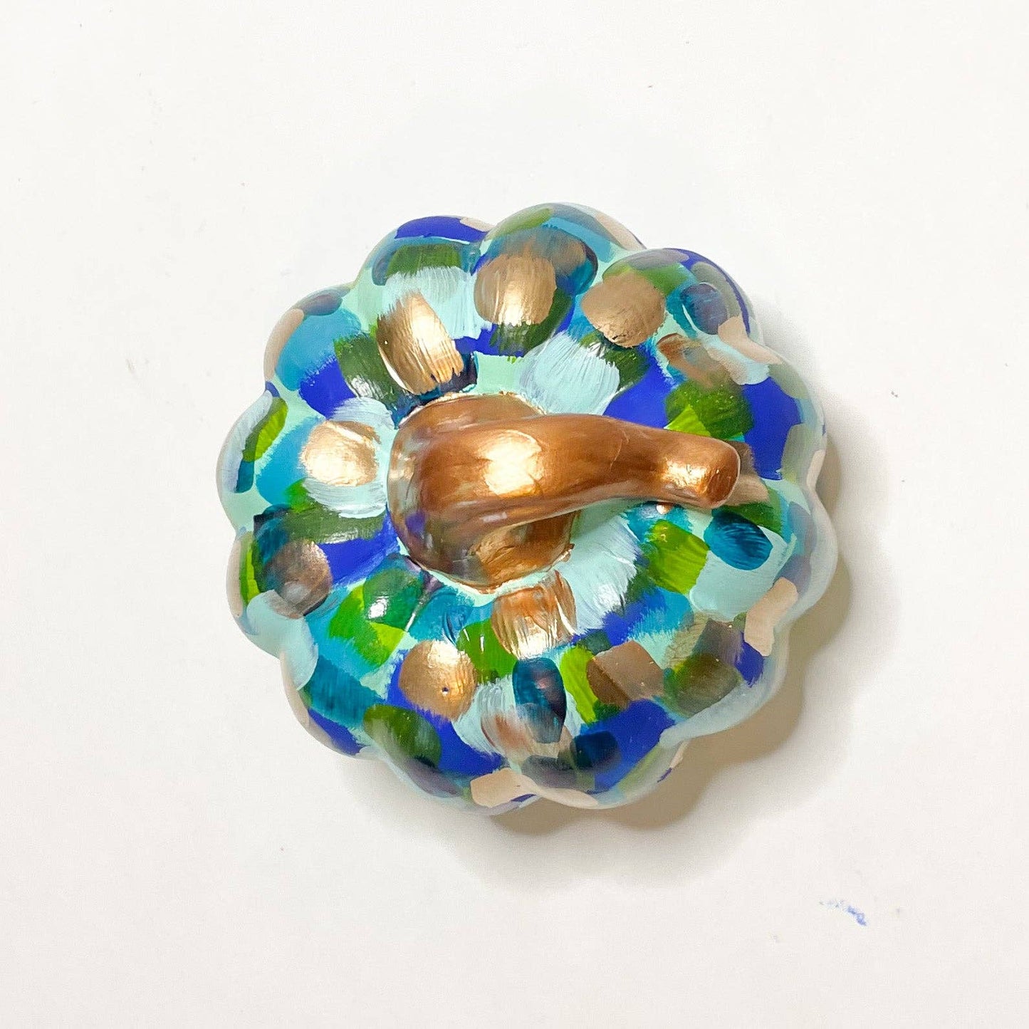 Jessica Reynolds Blue Green Abstract Pumpkin