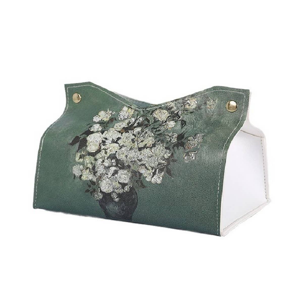 CANGLING GREEN LEATHER TISSUE BOX