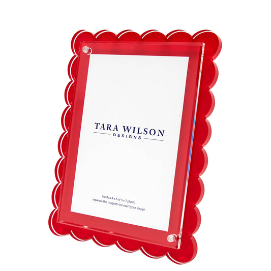 Tara Wilson SCALLOP FRAME - RED