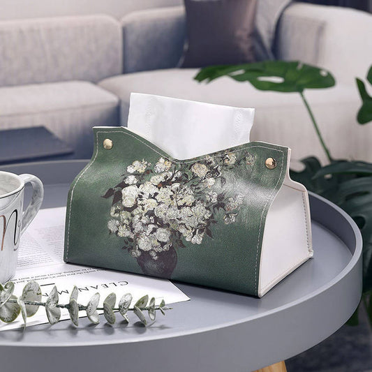 CANGLING GREEN LEATHER TISSUE BOX