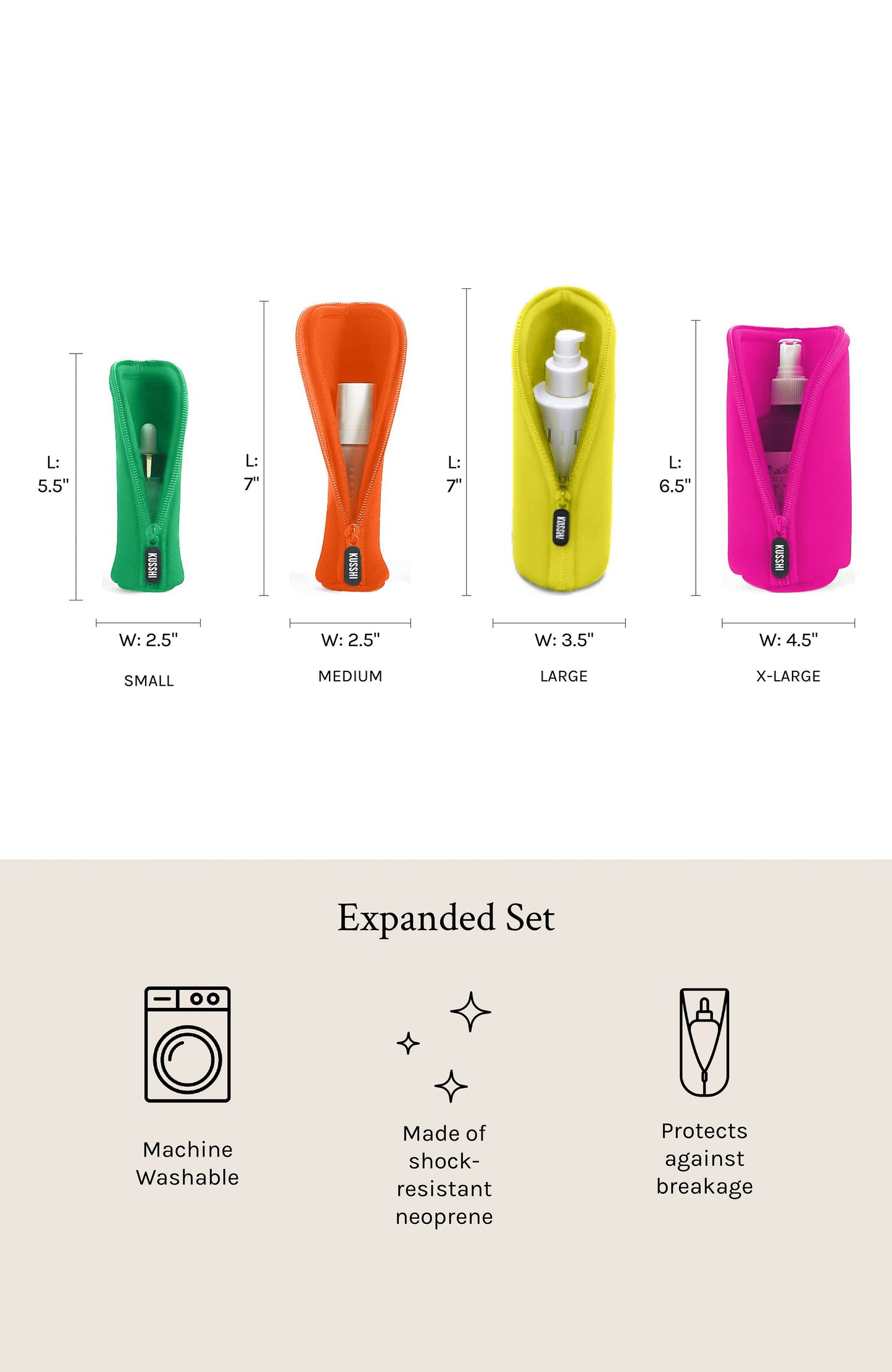 KUSSHI Expanded Bottle Protectors Set